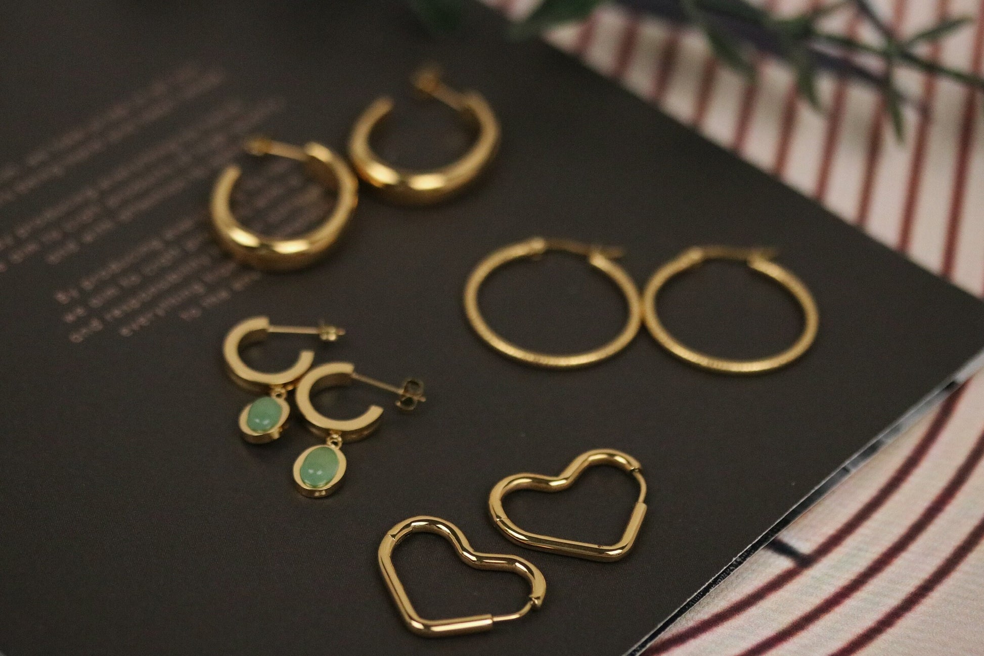 Simple Hoop Statement Earrings – Shan Co - Main Image